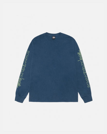 Hochwertiges, pigmentgefärbtes Langarm-T-Shirt 
