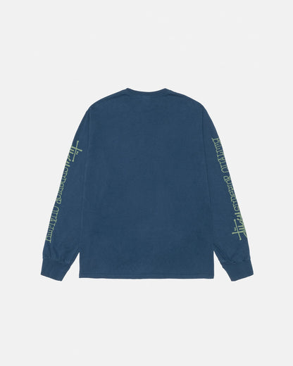 Hochwertiges, pigmentgefärbtes Langarm-T-Shirt 