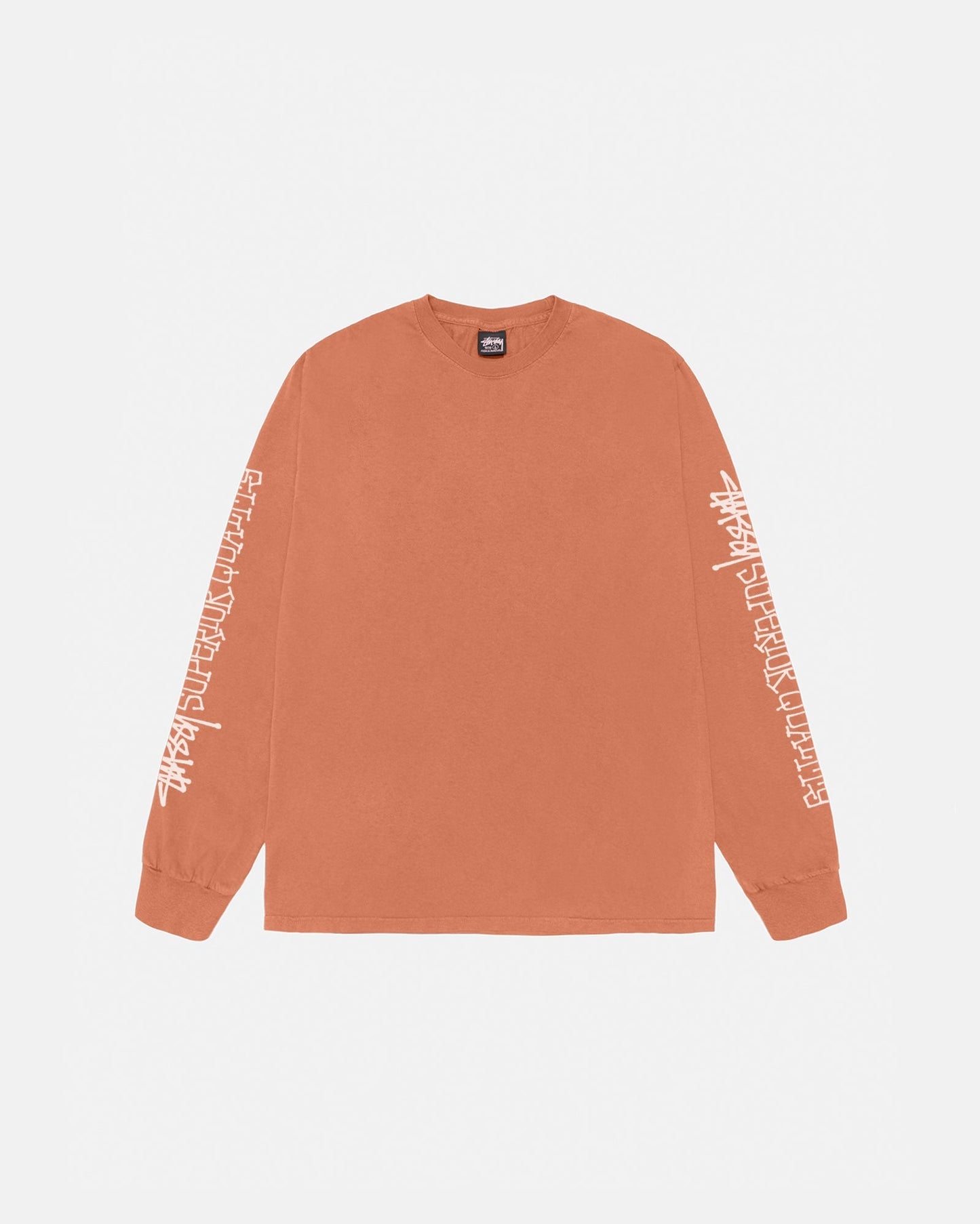 Hochwertiges, pigmentgefärbtes Langarm-T-Shirt 