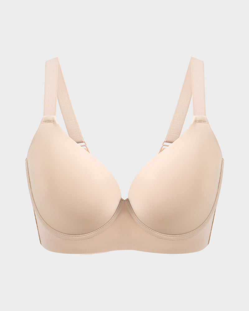 Soutien-gorge push-up plongeant lissant le dos 