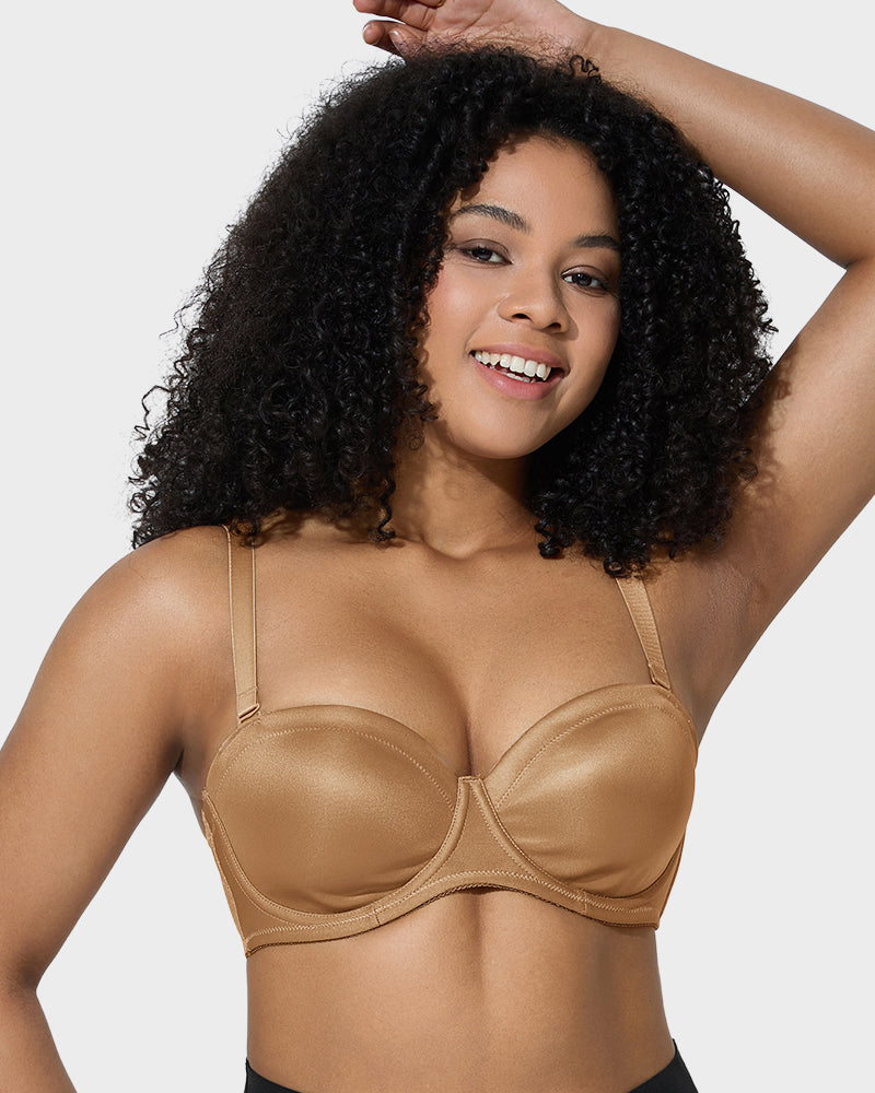 Soutien-gorge push-up confort non doublé avec bretelles amovibles 
