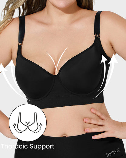 Soutien-gorge push-up à armatures lissant le dos
