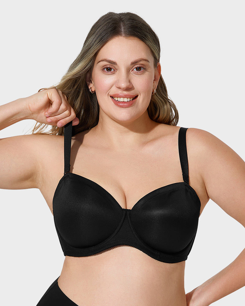 Soutien-gorge push-up confort non doublé avec bretelles amovibles 