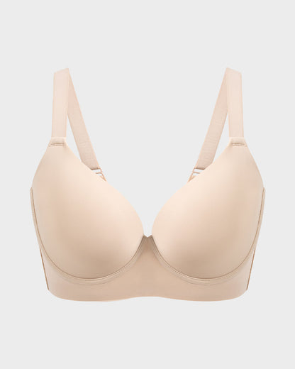 Soutien-gorge push-up plongeant lissant le dos 
