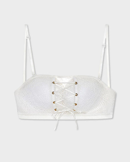 Damen Push-Up-BH mit Spitze, bügellos, trägerlos