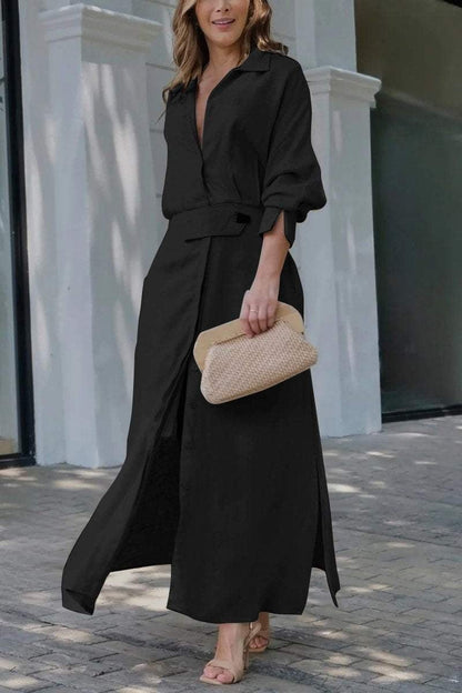 Solid color maxi dress