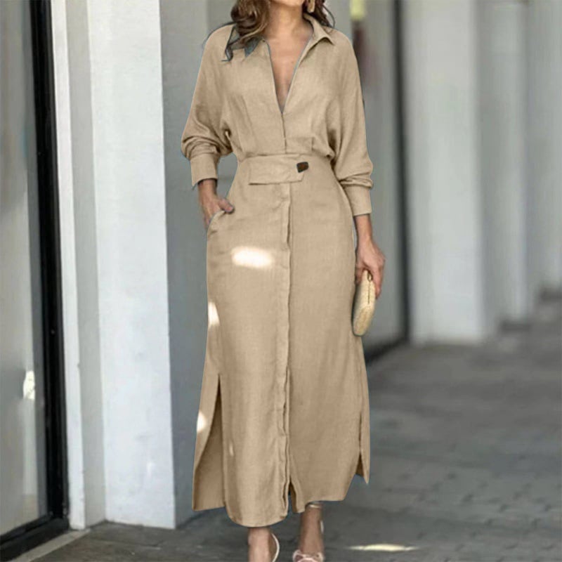 Solid color maxi dress