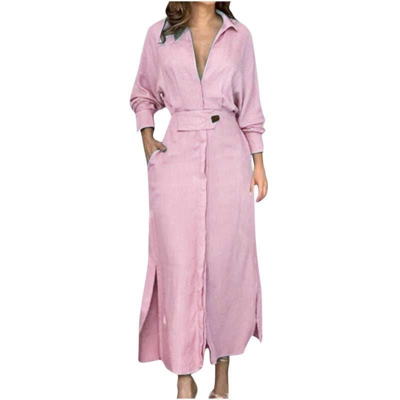 Solid color maxi dress