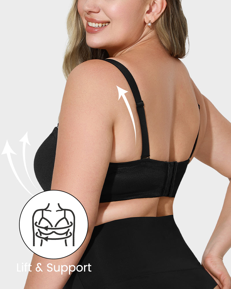 Soutien-gorge push-up confort non doublé avec bretelles amovibles 