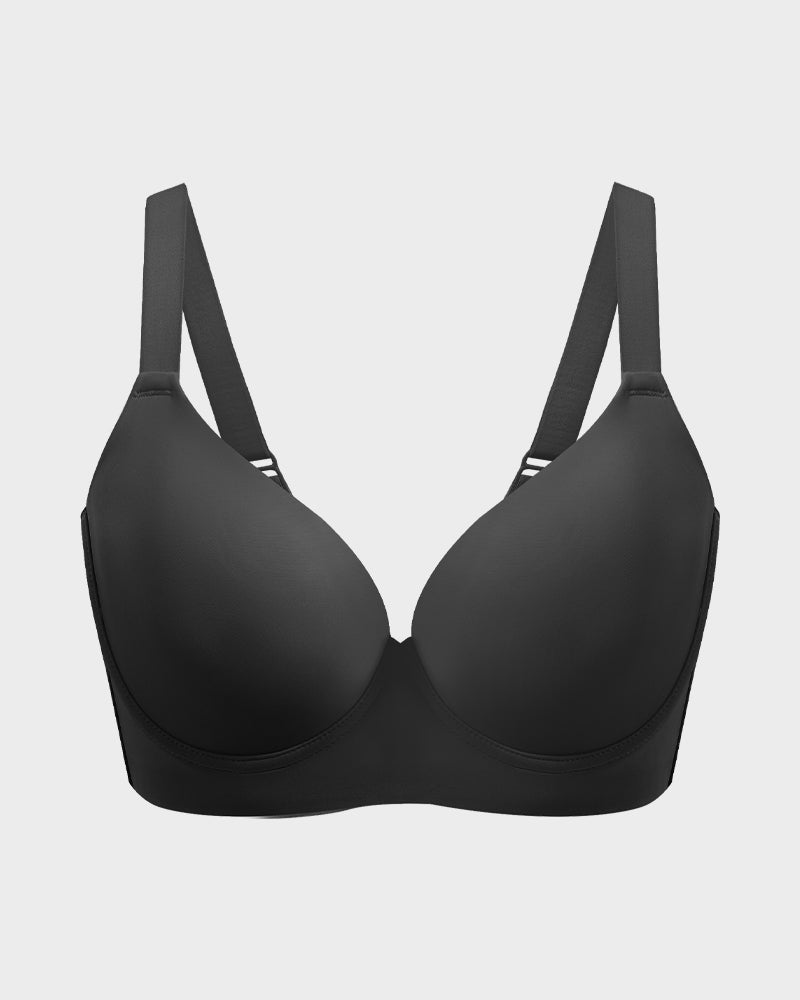 Soutien-gorge push-up plongeant lissant le dos 