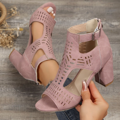 🔥 Promotion du dernier jour - 50 % de réduction - Sandales orthopédiques rétro à talons hauts pour femmes 