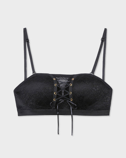 Damen Push-Up-BH mit Spitze, bügellos, trägerlos