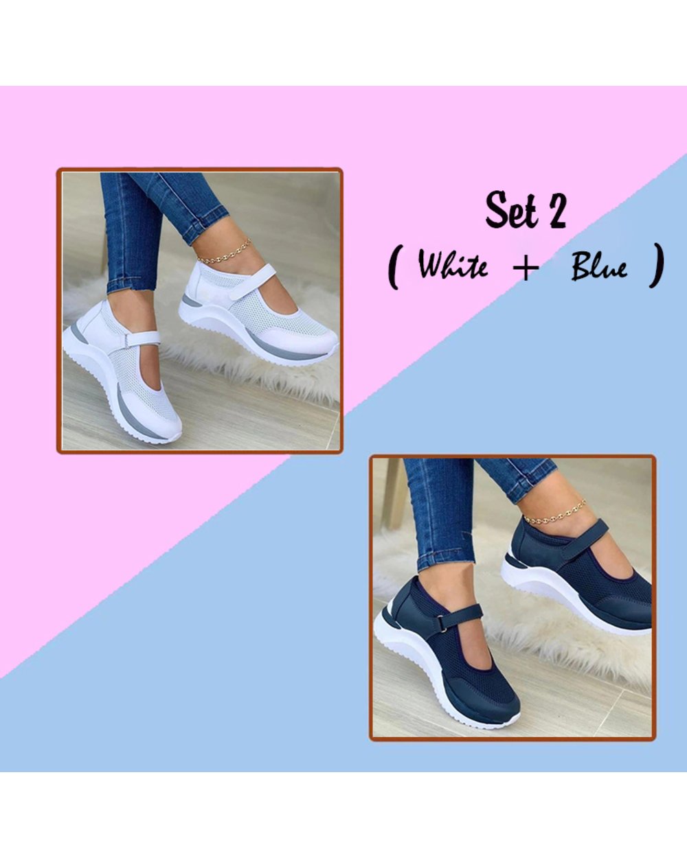 NUR HEUTE 50 % RABATT – Freizeit-Sneakers aus Mesh für Damen 2023 – Kaufen Sie 2 und erhalten Sie den Versand kostenlos 