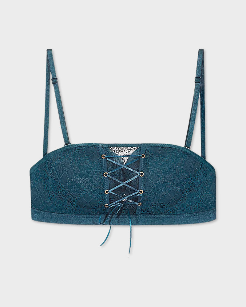 Damen Push-Up-BH mit Spitze, bügellos, trägerlos