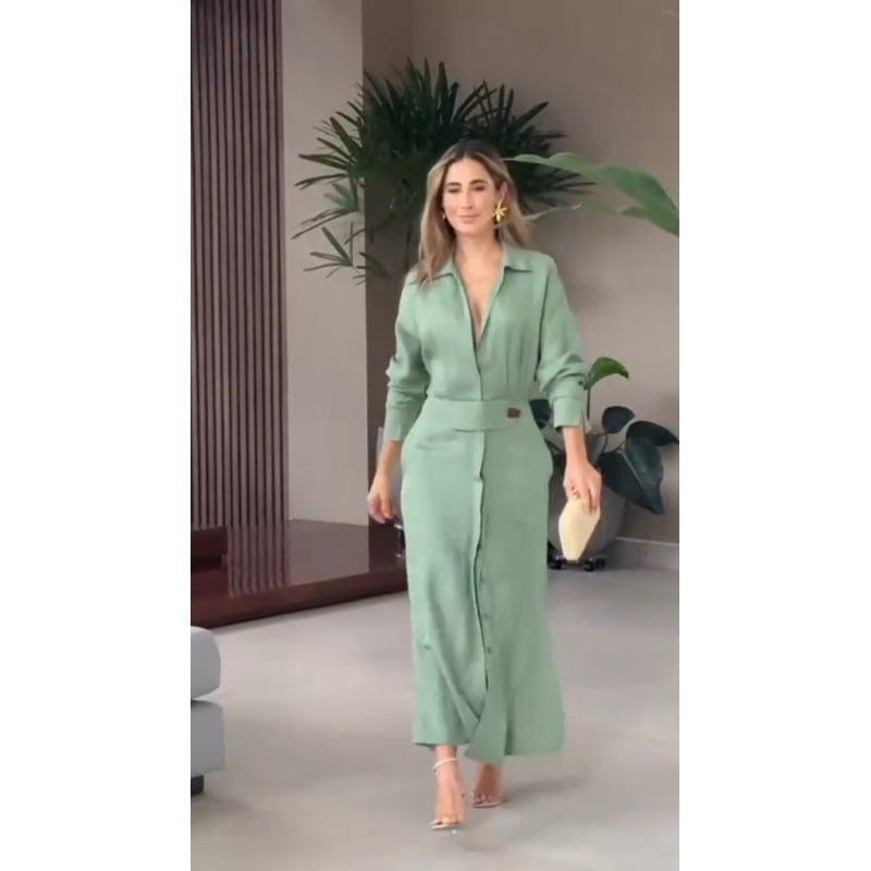 Solid color maxi dress