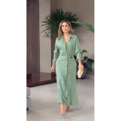 Solid color maxi dress