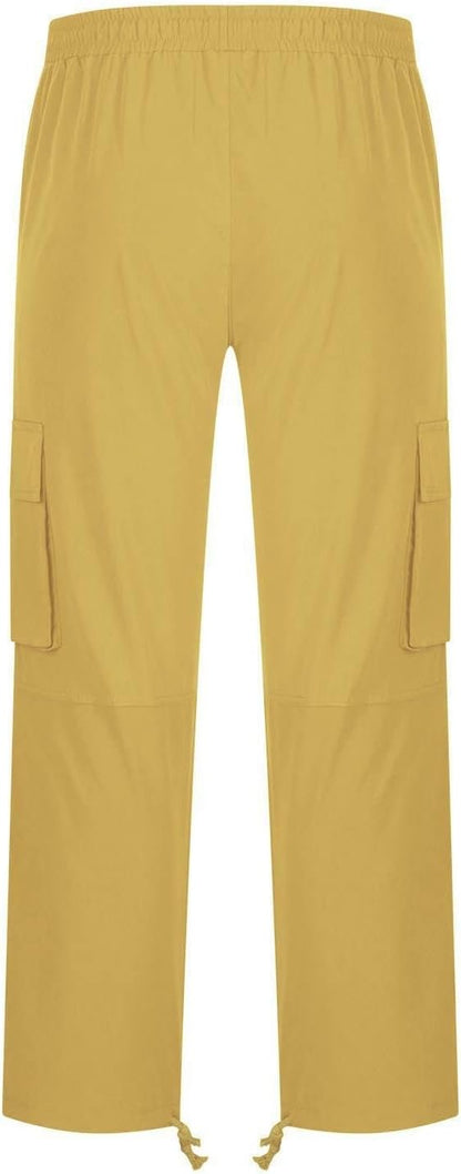 Men's Casual Cargo Pants Drawstring Workwear Pants Hiking Jogger Pants Multi Pockets Outdoor Fashion Jogging Cool Pants