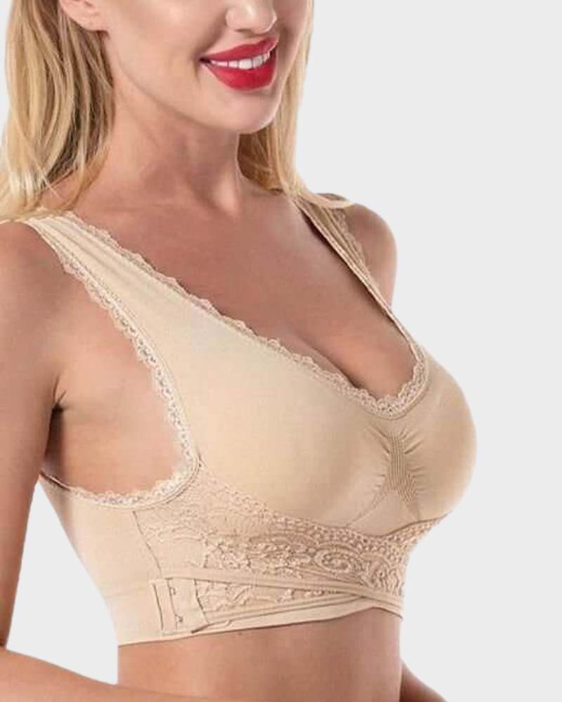 Soutien-gorge push-up en dentelle respirant et confortable