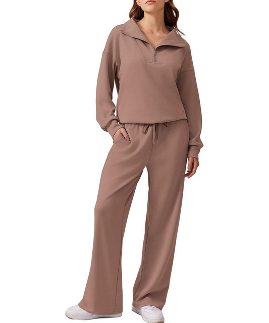 Ensemble deux pièces sweat-shirt oversize et pantalon large pour femme (2 pièces achetées, livraison gratuite) 