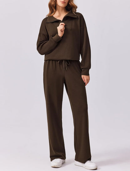 Ensemble deux pièces sweat-shirt oversize et pantalon large pour femme (2 pièces achetées, livraison gratuite) 
