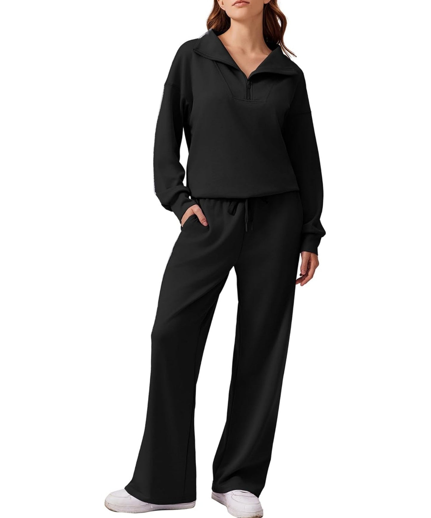 Ensemble deux pièces sweat-shirt oversize et pantalon large pour femme (2 pièces achetées, livraison gratuite) 
