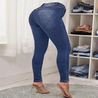 💥Jean skinny taille haute croisé