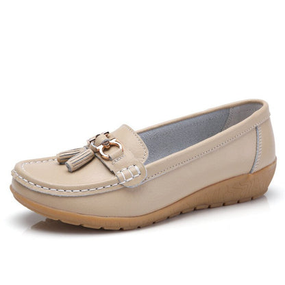 Mocassins respirants en cuir pour femmes 
