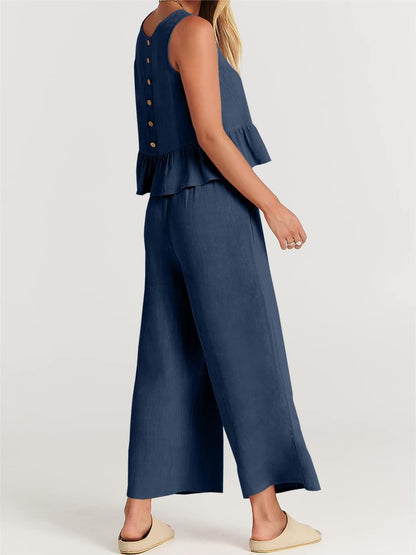 Lässiges 2-teiliges Damen-Outfit mit Taschen (2 kaufen, kostenloser Versand)