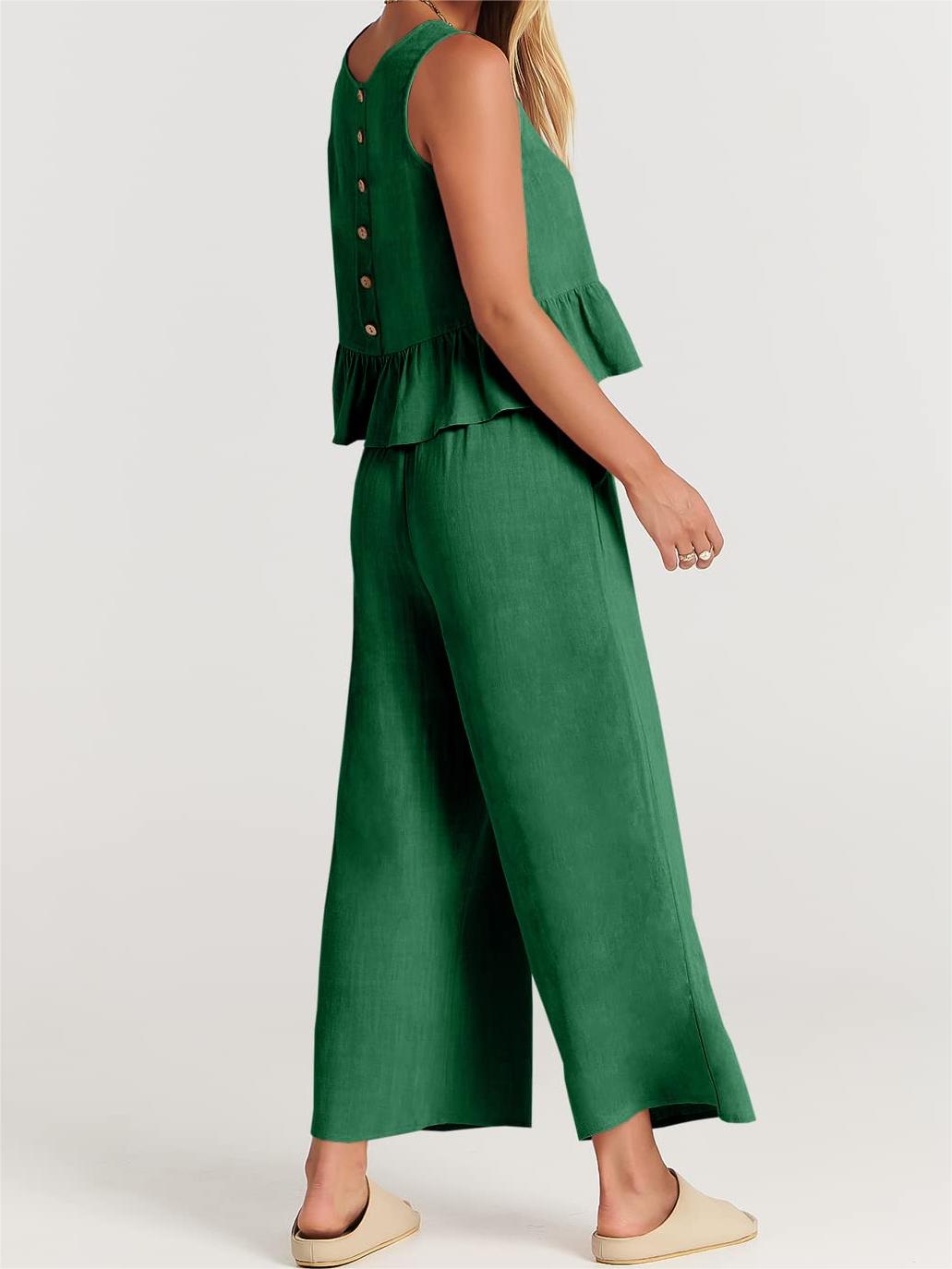 Lässiges 2-teiliges Damen-Outfit mit Taschen (2 kaufen, kostenloser Versand)