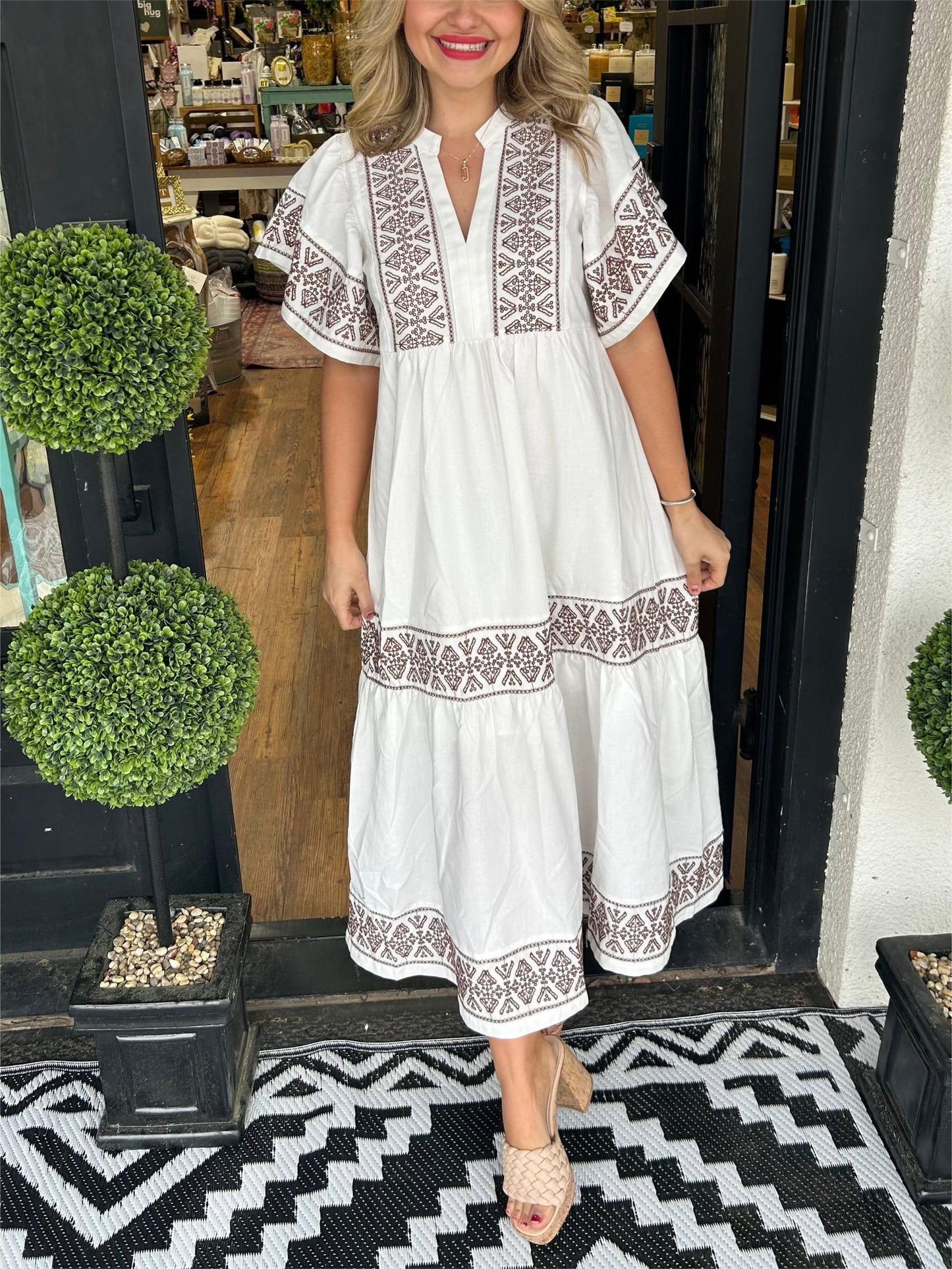 Robe longue bohème à col en V pour femme (2 pièces achetées, livraison gratuite)