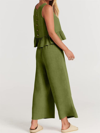 Lässiges 2-teiliges Damen-Outfit mit Taschen (2 kaufen, kostenloser Versand)