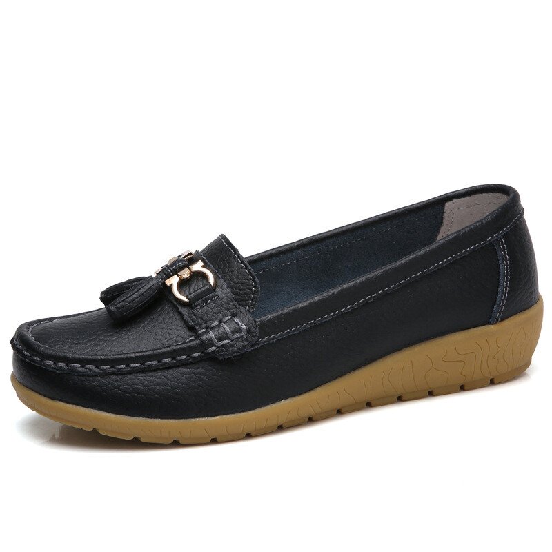 Mocassins respirants en cuir pour femmes 