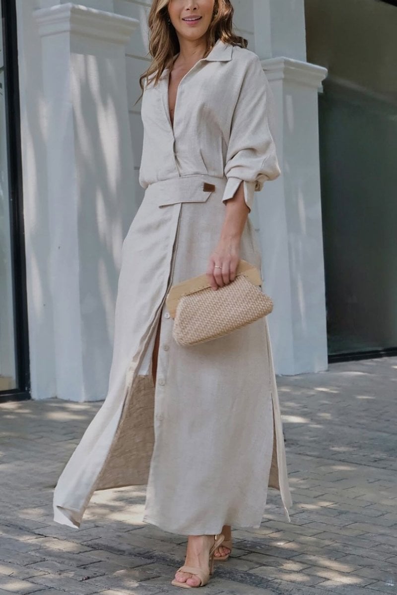 Solid color maxi dress