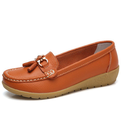 Mocassins respirants en cuir pour femmes 