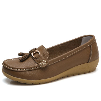 Mocassins respirants en cuir pour femmes 