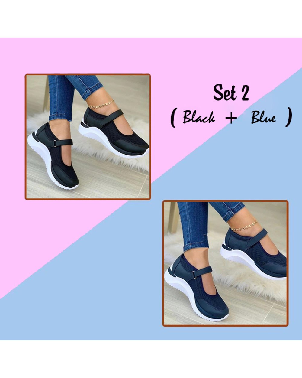 NUR HEUTE 50 % RABATT – Freizeit-Sneakers aus Mesh für Damen 2023 – Kaufen Sie 2 und erhalten Sie den Versand kostenlos 