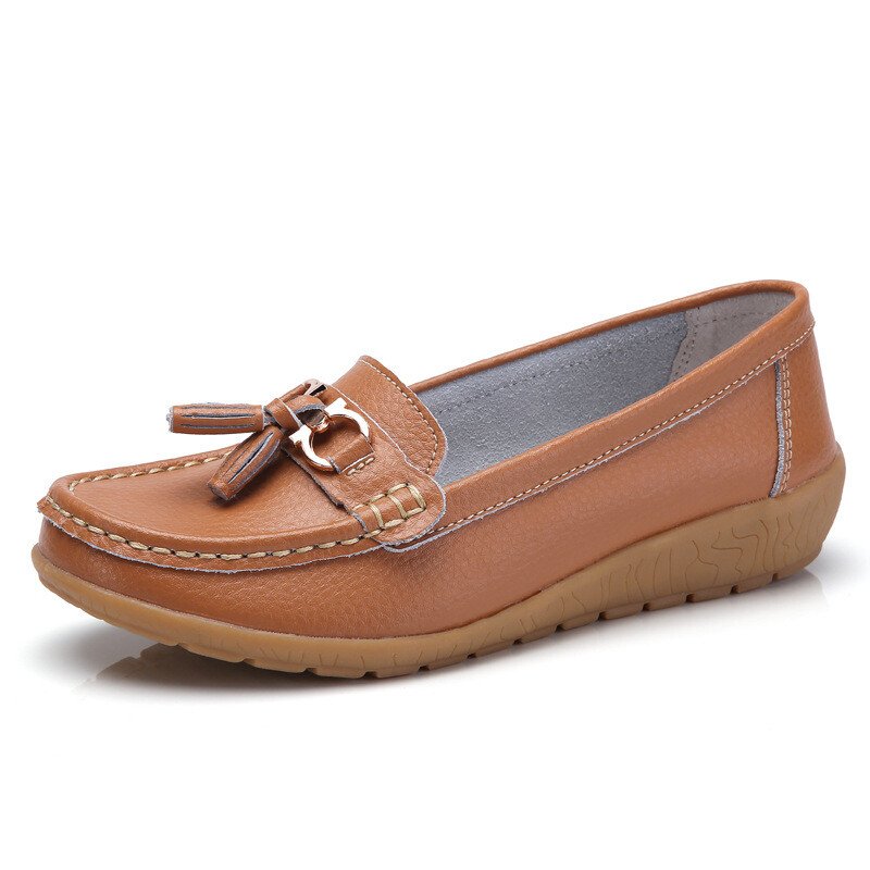 Mocassins respirants en cuir pour femmes 