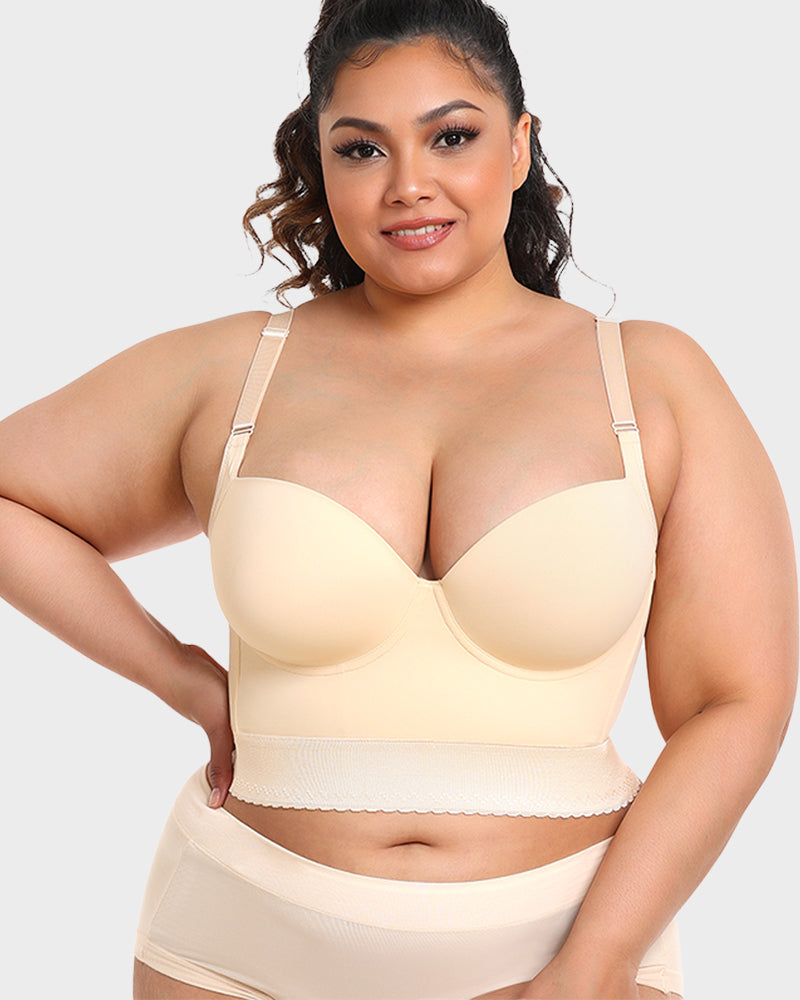 Soutien-gorge push-up longiligne intégré