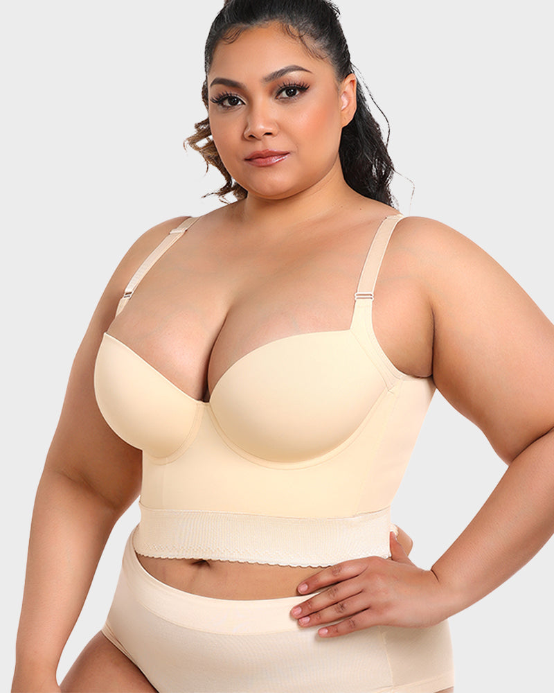 Soutien-gorge push-up longiligne intégré