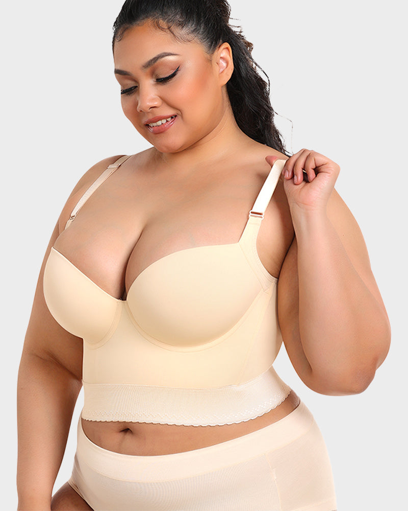 Soutien-gorge push-up longiligne intégré
