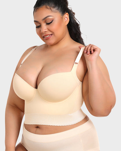 Soutien-gorge push-up longiligne intégré