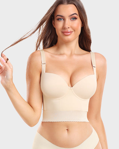Soutien-gorge push-up longiligne intégré