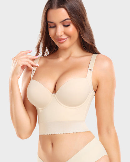 Soutien-gorge push-up longiligne intégré