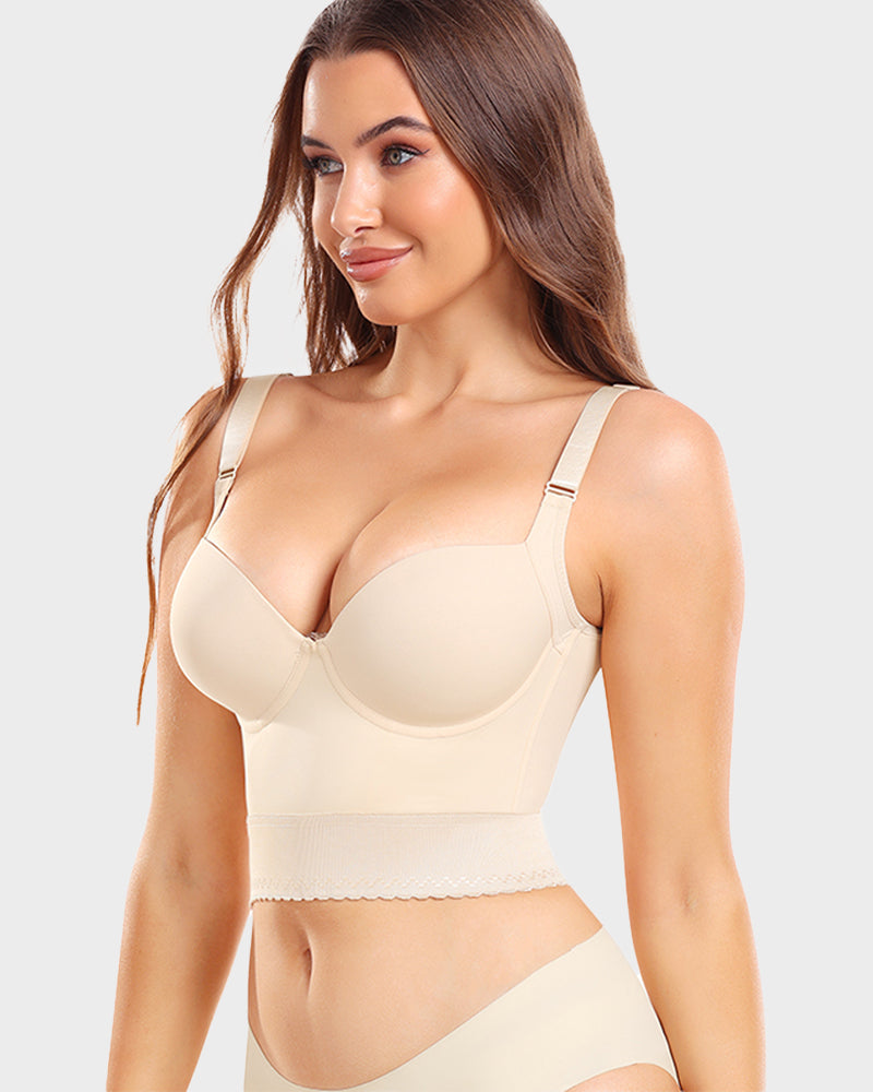 Soutien-gorge push-up longiligne intégré