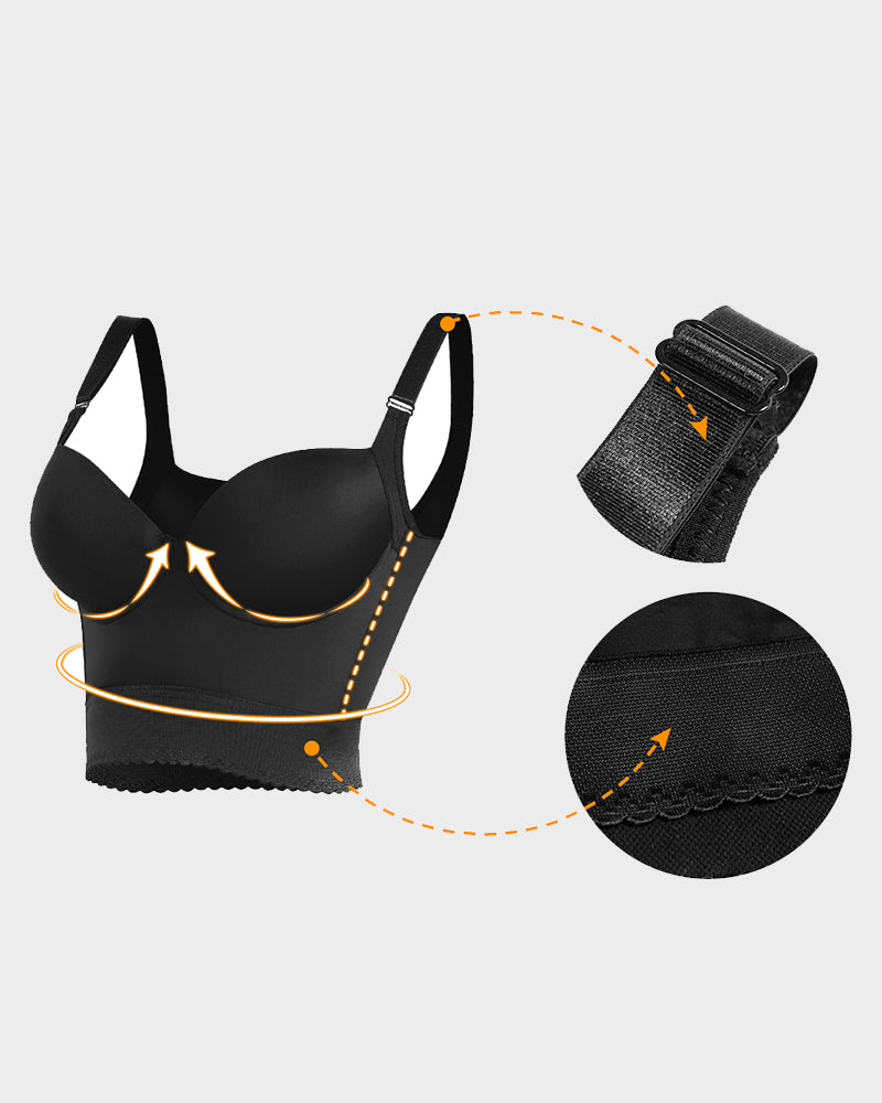 Soutien-gorge push-up longiligne intégré