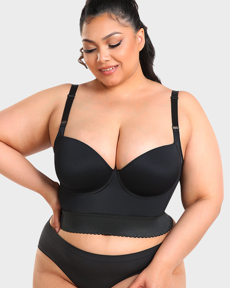 Soutien-gorge push-up longiligne intégré