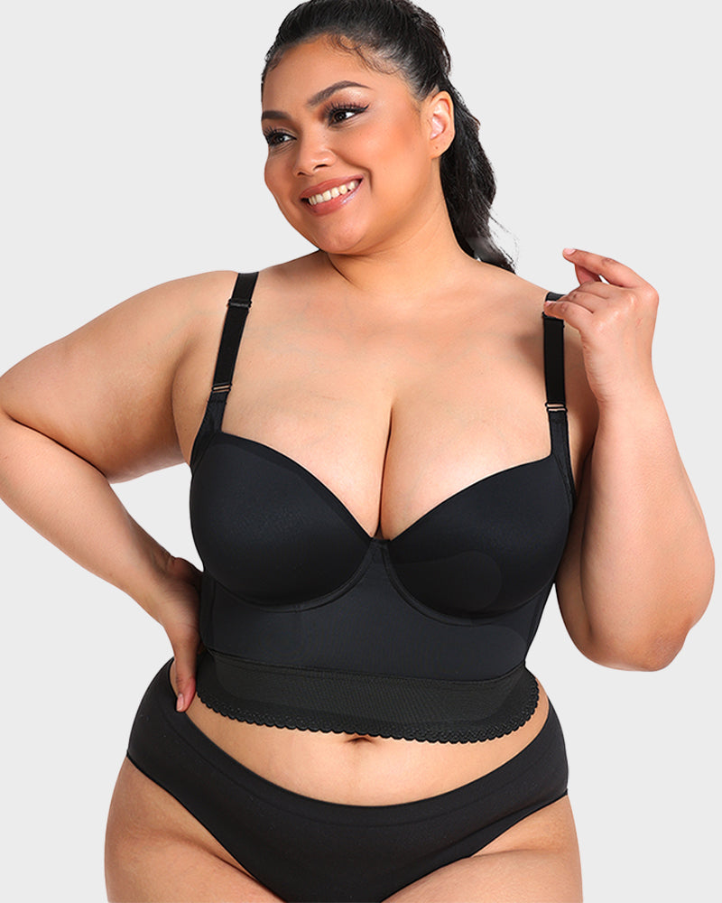 Soutien-gorge push-up longiligne intégré