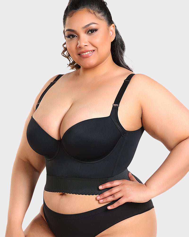Soutien-gorge push-up longiligne intégré