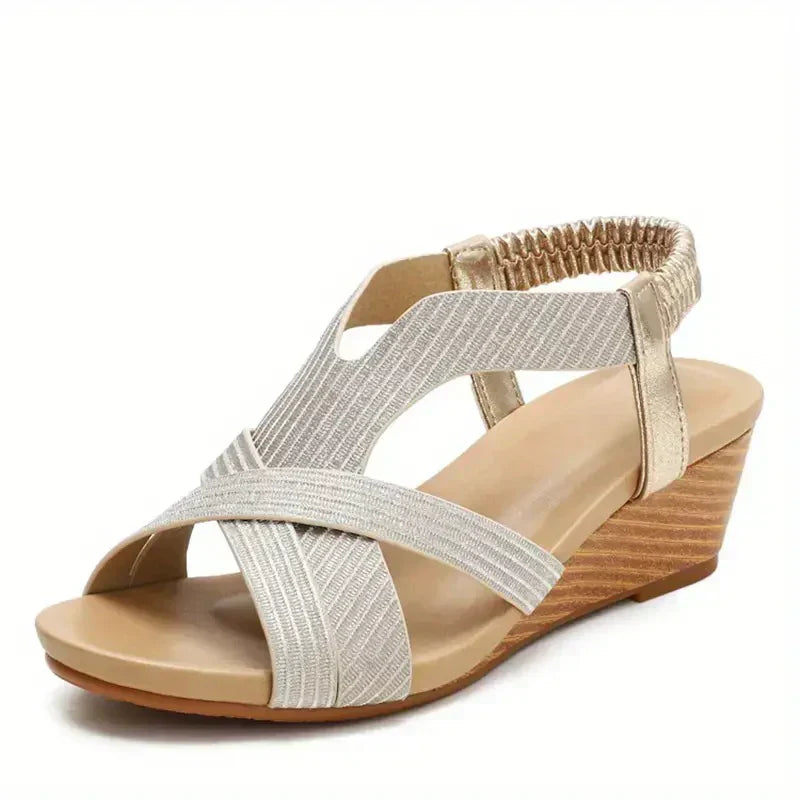 🔥DERNIER JOUR PROMOTION 50% DE RÉDUCTION - SANDALES ORTHOPÉDIQUES COMPENSÉES EN CUIR POUR FEMMES 
