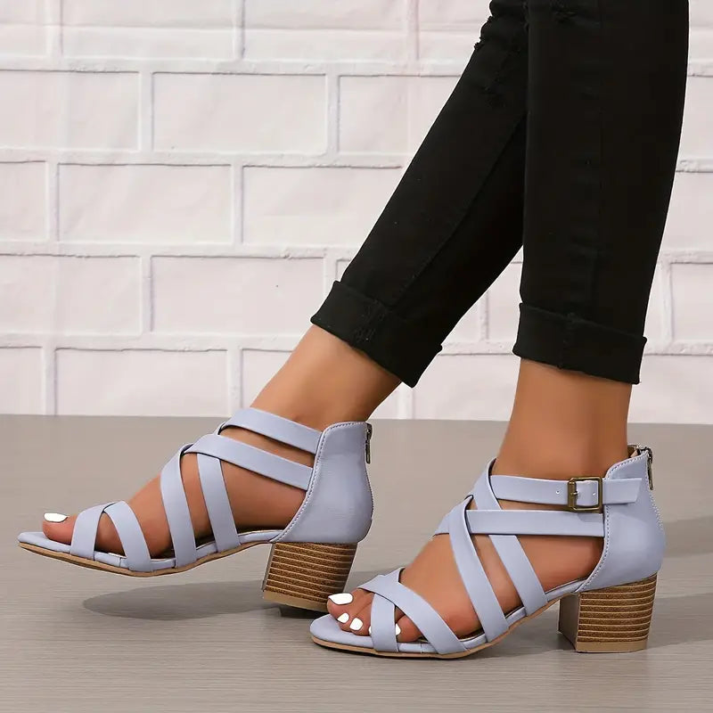 🔥 Promotion du dernier jour - 50 % de réduction - Sandales orthopédiques rétro à talons hauts pour femmes 